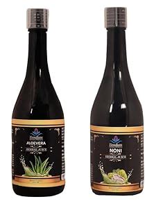 Vasudhara Natural & Healthy Aloe Vera Juice + Noni Juice Combo - 2 ...