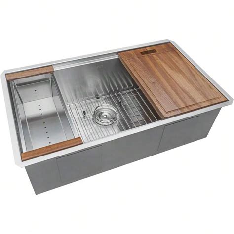 Fregadero de cocina de acero inoxidable de 32 pulgadas, de una sola ...