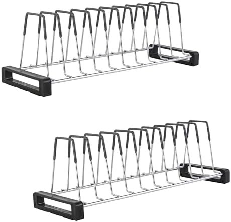 Kuber Industries Pack of 2 Stainless Steel Plate Stand for Kitchen | 20 ...