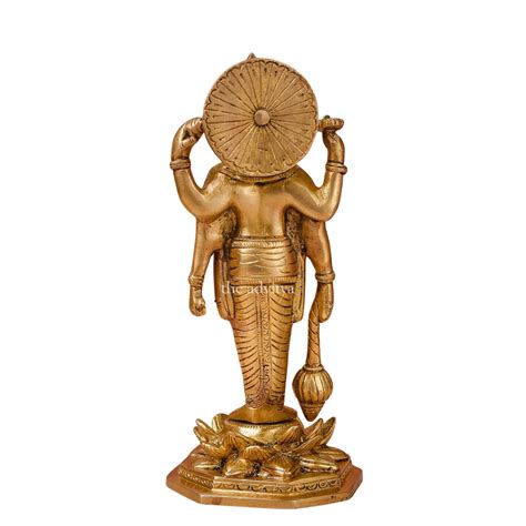 The Advitya | Vishnu Holding Gada While Standing Brass Statue