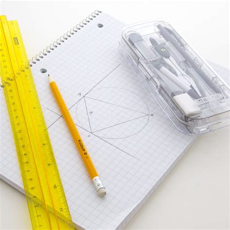 Buy BAZIC Math Geometry Set 9 Pieces Protractor, Compass, Ruler, 2 ...