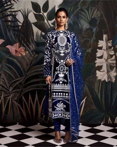 Buy Adaline Beige Based Multi Colored Kurta Set - Falguni Shane Peacock