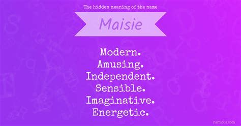 The hidden meaning of the name Maisie | Namious