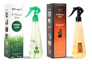 OSSA 1 GREEN LUSH, 1 MAGNET AIR FRESHENERS 300ML EACH, PACK OF 2 ...