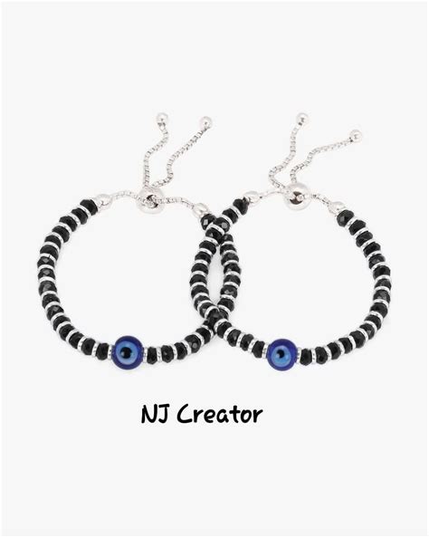 Sterling Silver Rings Evil Eye Bracelet - NJ Creator