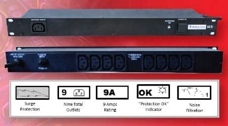 Miracle M-9 Audio Power Conditioner, with 9 Outlet, Surge Protector and ...