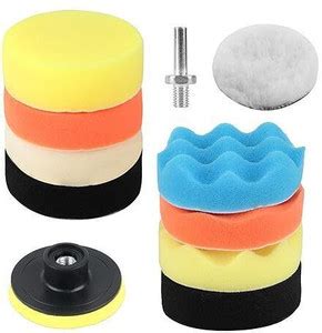 valsheri 11 PCS Car Foam Drill Buffing Pad Polishing Pads Kit,Car ...