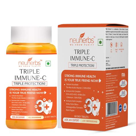 Neuherbs Triple Immune-c | Vitamin C Tablet (for Men & Women) Immunity ...