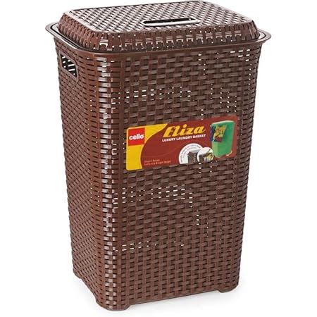 Cello Eliza Plastic Laundry Bag/Basket, 50 litres, Dark Brown : Amazon ...