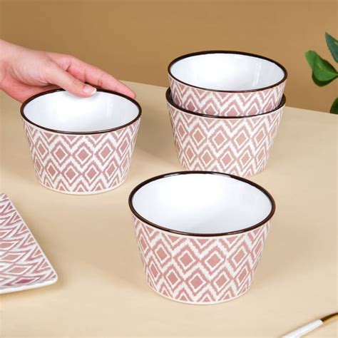 Kaleido Pink 16 Piece Ceramic Dinner Set For 4 Online - Premium Dinner ...