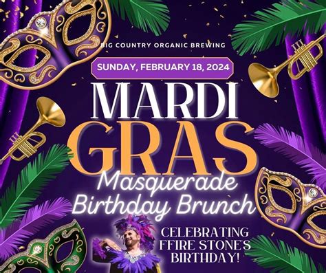 Second Annual Mardi Gras Masquerade Birthday Brunch , Big Country ...