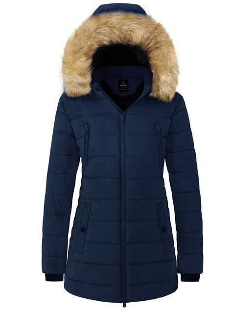 Wantdo Women's Winter Puffer Coat, Quilted, Thicken, Long Parka Jacket ...