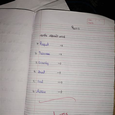 Write opposite words for the following: Respect Poisonous Greedy Trust G..