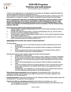 2018-2026 Form University of Miami Non-UM Programs Policies and ...