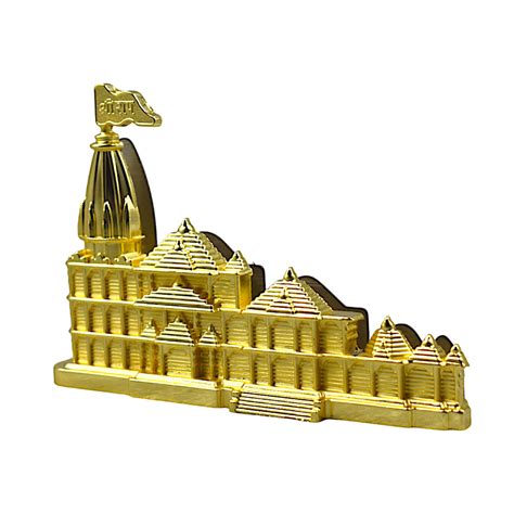 Ayodhya Ram Mandir Replica Card Holder (Heavy Golden) – Masi Originals