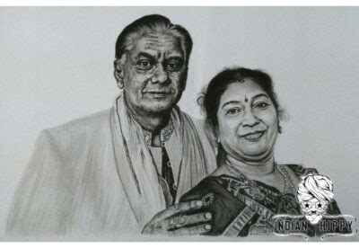 Buy pencil sketch portrait online made by charcoal drawing artists in India