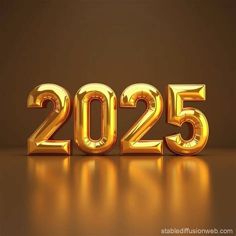 3D Vector '2025' Design with Realistic Lighting | Stable Diffusion Online