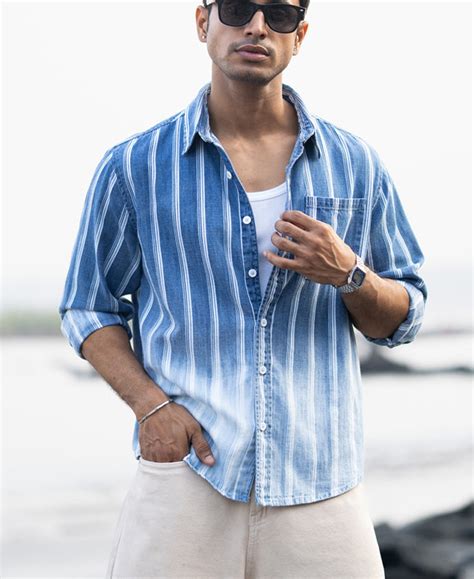 Denim Stripe Ombre Shirt – Powerlook