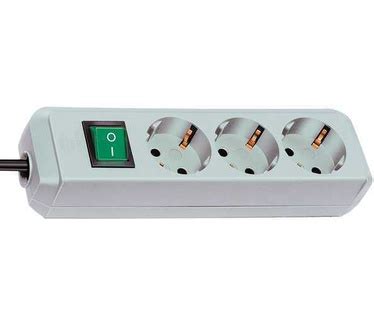 Brennenstuhl Eco-Line met schakelaar 3-voudig lichtgrijs 1,5m: beste ...