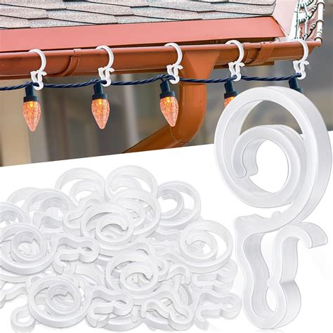 Amazon.com: Blulu Gutter Hooks Clips for Christmas Lights Christmas ...