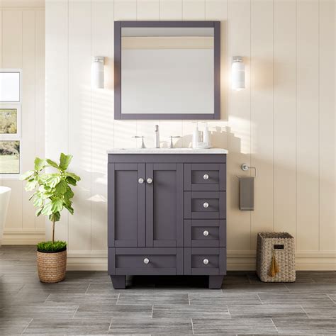 Eviva Acclaim C. 30" Transitional Dark Grey Bathroom Vanity - Walmart.com