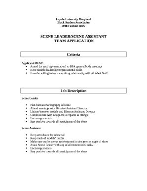 2018 Fashion Show Doc Template | pdfFiller