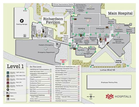 University of New Mexico (UNM) Hospital Map (2018) - All Maps