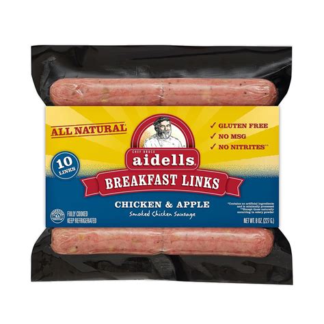 Amazon.com: Aidells Smoked Chicken Sausage Breakfast Links, Chicken ...