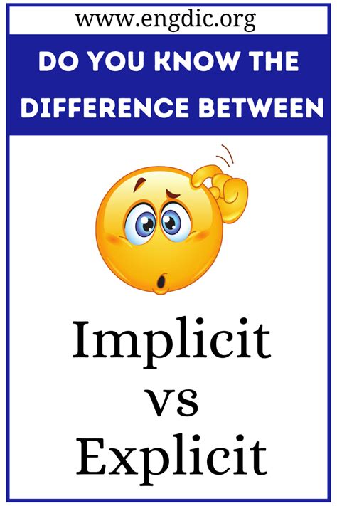 Implicit vs Explicit (What's the Difference?) - EngDic