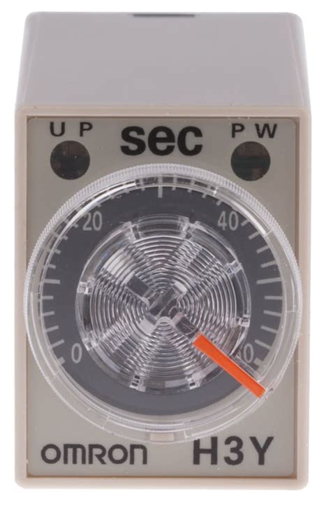 H3Y-4 AC24 60S Omron | Omron H3Y-4 Series DIN Rail Timer Relay, 4 ...