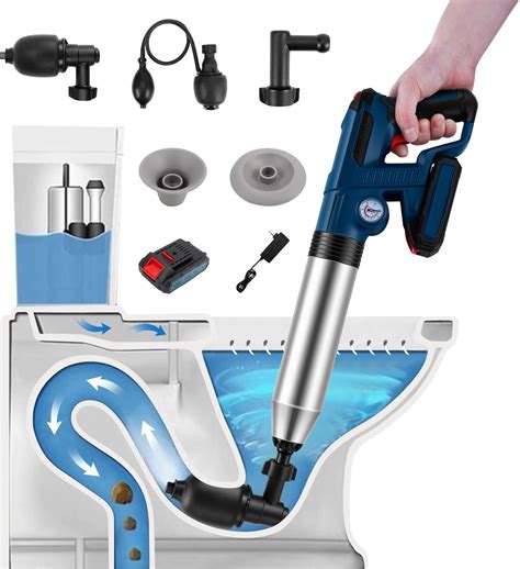 PLUNGE FORCE X™ Toilet Plunger,High Pressure Air Drainage Injector ...