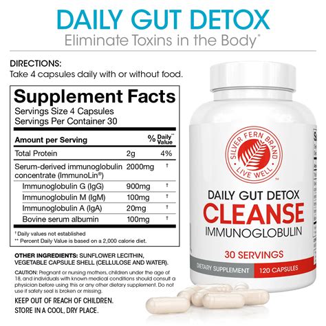 Cleanse Daily Gut Detox - Immunoglobulins (IgG) to Eliminate Toxins – Silver Fern™ Brand
