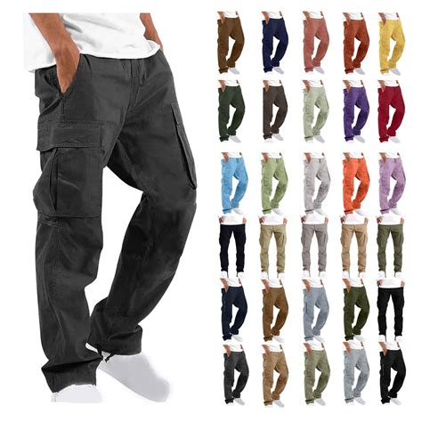 cllios Mens Cargo Work Pants Durable Ripstop Pants with Multi Pockets ...