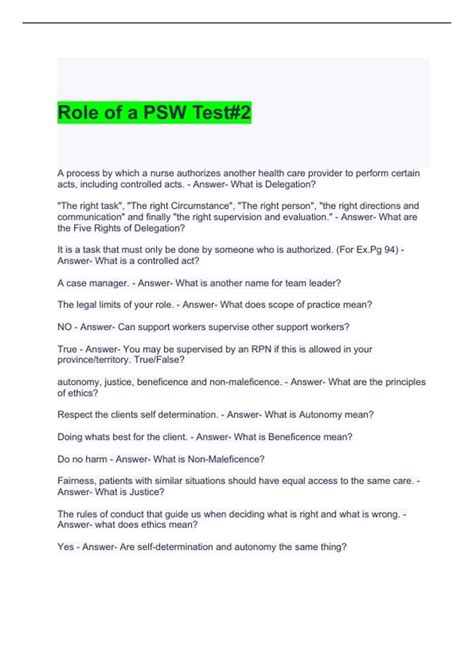 Image result for PSW Module 2 Test Review