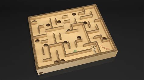 Board Game Marble Labyrinth from Cardboard 3D Model $29 - .3ds .blend ...