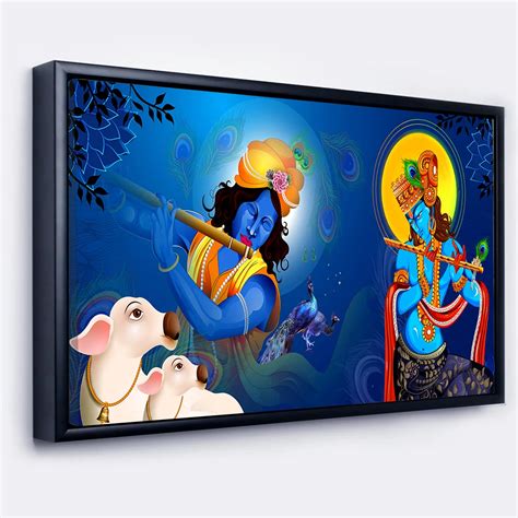 Krishna Ji Premium Canvas Wall Painting decorative masterpiece for home ...