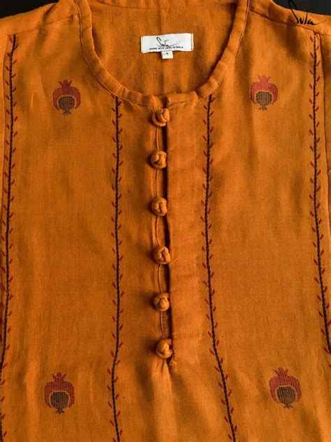 Cotton Mustard Yellow Short Kurta For Men|Beard And Blush|Suta