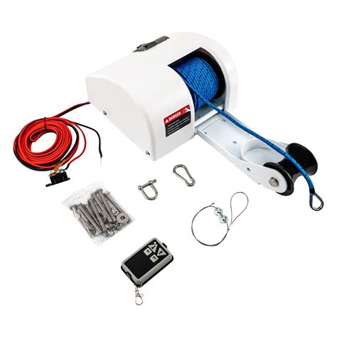 Buy 45LBS Marine Electric Anchor Winch, 12V Windlass Anchor Winch with Remote Control Saltwater ...