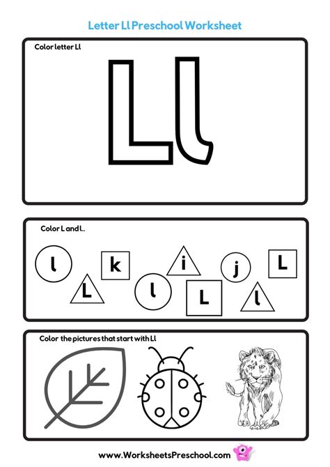 Letter L Worksheets | 4 Free PDF Printables