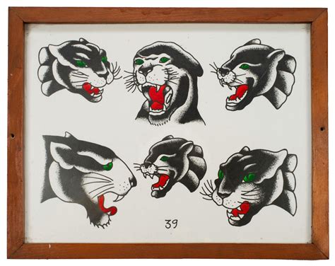 Traditional Panther Head Tattoos