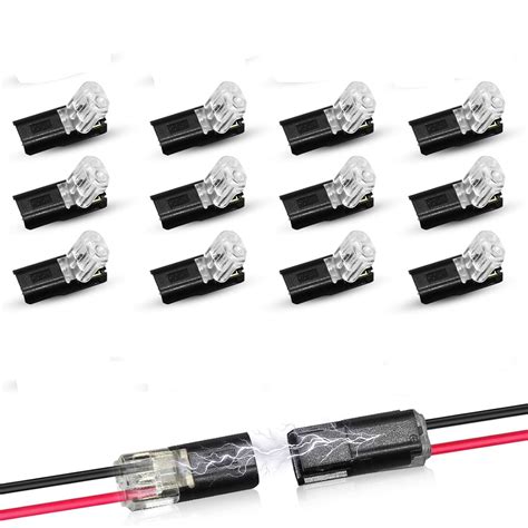 DROPOSALE 2 Pin 2 Way Universal Compact No-Wire-Stripping Toolless ...