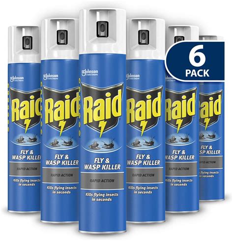 Raid Rapid Action Fly & Wasp Killer, Fly Killer Spray For Indoor Use ...