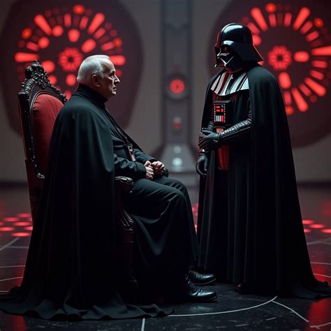 Imperator Palpatine and Darth Vader on Death Star Throne | Stable ...