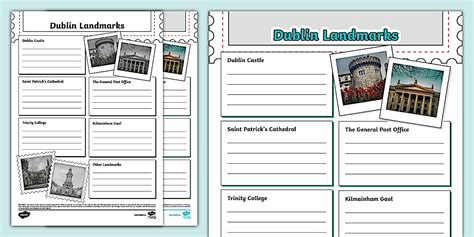 3rd-6th Class Dublin Landmarks Fact File Template