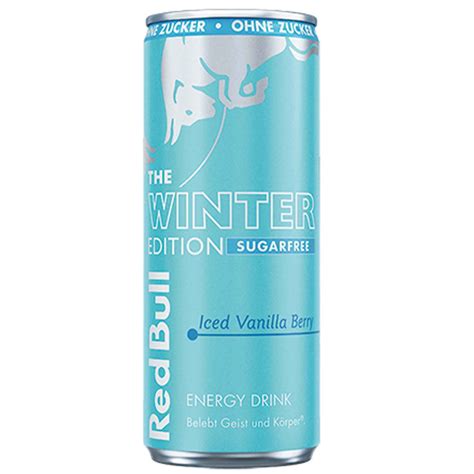 Red Bull Energy Drink Winter Edition Iced Vanilla Berry Sugarfree 250ml ...