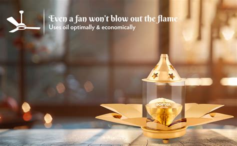Buy Borosil Kamal Brass Diya, Small Online at Low Prices in India ...