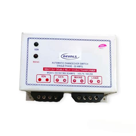 REVALS 32 Amp Automatic Changeover Switch single Phase Input Supply ...