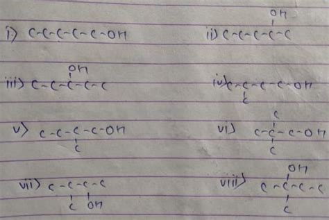 How many alcohols are structural isomers with the formula: C5H11OH?a)5b ...