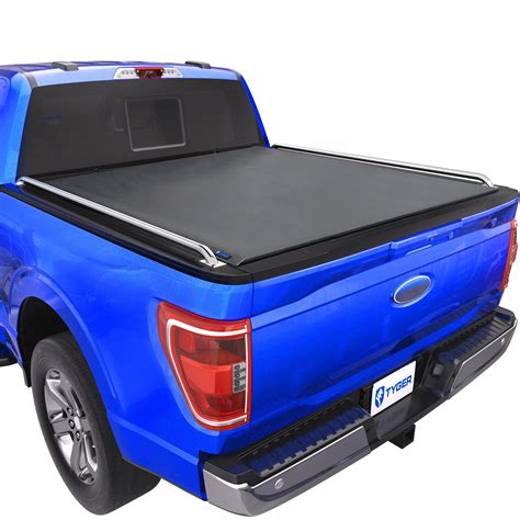 Tyger Auto T2 Low Profile Soft Roll-up Truck Bed Tonneau Cover Compatible with 2015-2025 Ford F ...