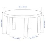 MAMMUT children's table, in/outdoor/light blue, 85 cm (331/2") - IKEA